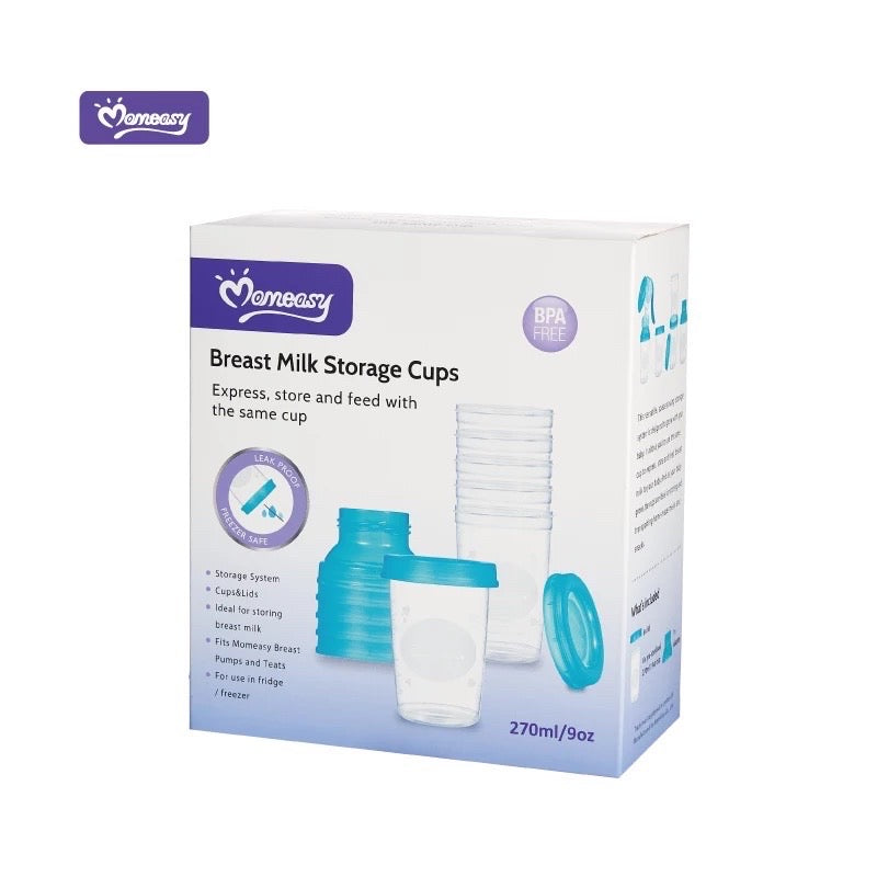 Momeasy 270ml/ 6oz Breastmilk storage cup with connector