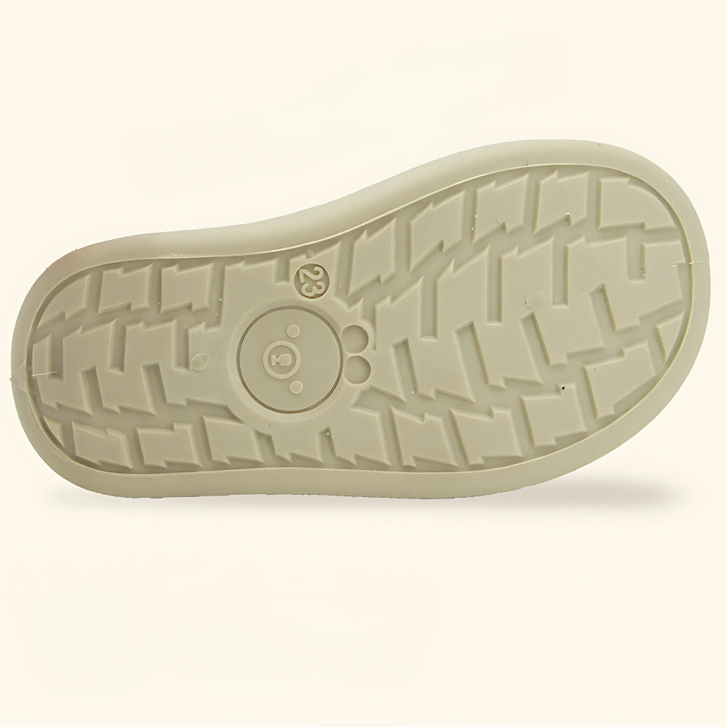 Topstar Ergonomic Kids Canvas Shoes- SKU 1255 (White w/ Beige Sole)