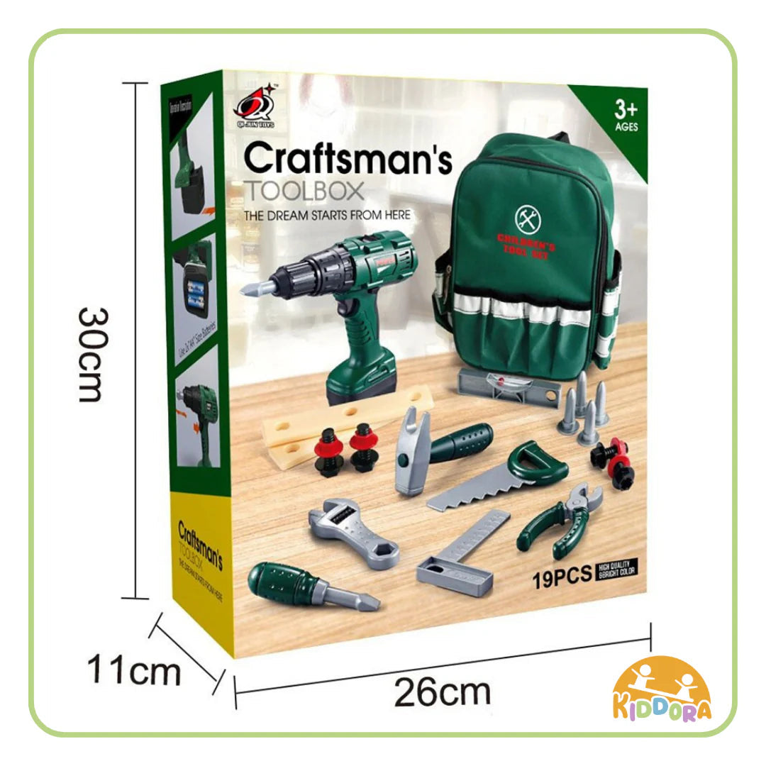 Kiddora Craftsman Backpack Tool Set