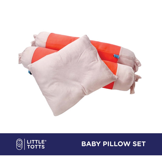 Little Totts Baby Pillow Set, Prevent Flat Head
