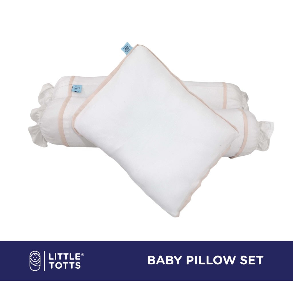 Little Totts Baby Pillow Set, Prevent Flat Head