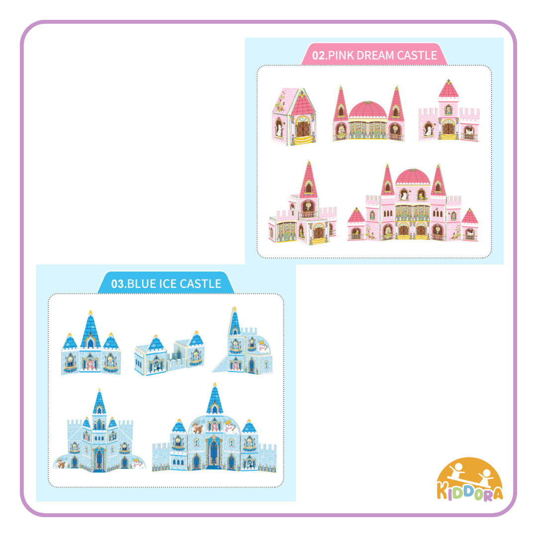 Kiddora Kebo 2in1 Magic Write Castle Magnetic Tiles (65pcs)