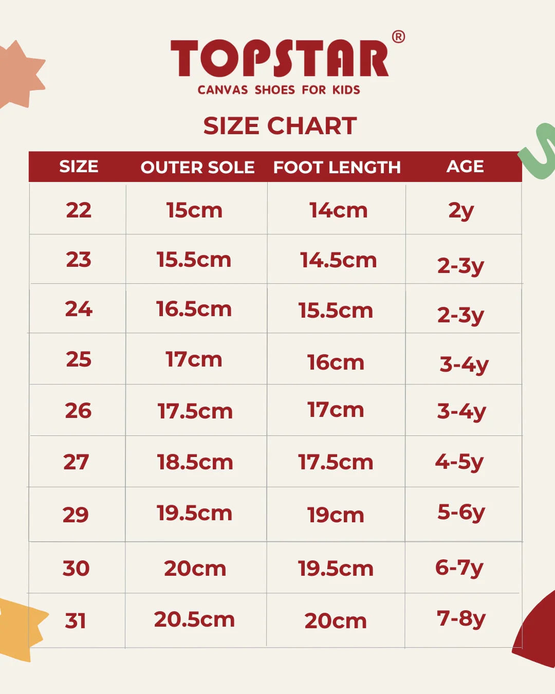 Topstar Ergonomic Kids Canvas Shoes (Model 2065)