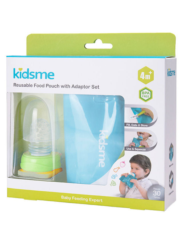 Kidsme Reusable Food Pouch with Adaptor Set (2 pcs)