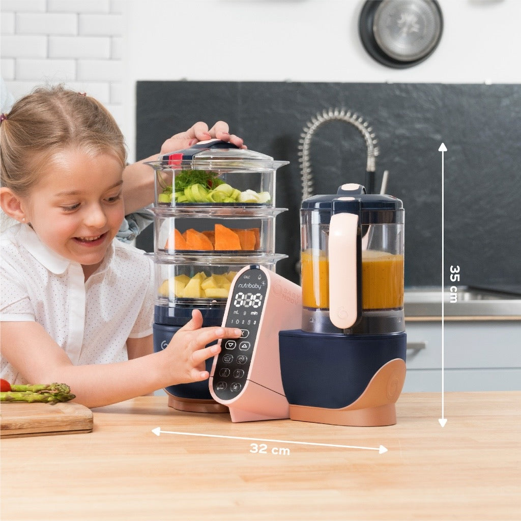 Babymoov Nutribaby+ XL 6-In-1 Large Capacity Multi-Purpose Baby and Adult Food Processor