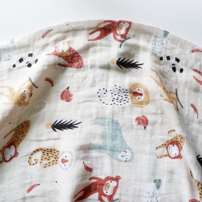 Matmat Lulu Swaddle Blanket, Nursing Cover, Burp cloth, Bath Towel, Cotton, bamboo cotton, lampin