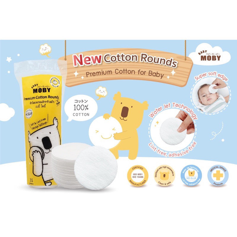 Baby Moby Premium Cotton Rounds (35 grams)