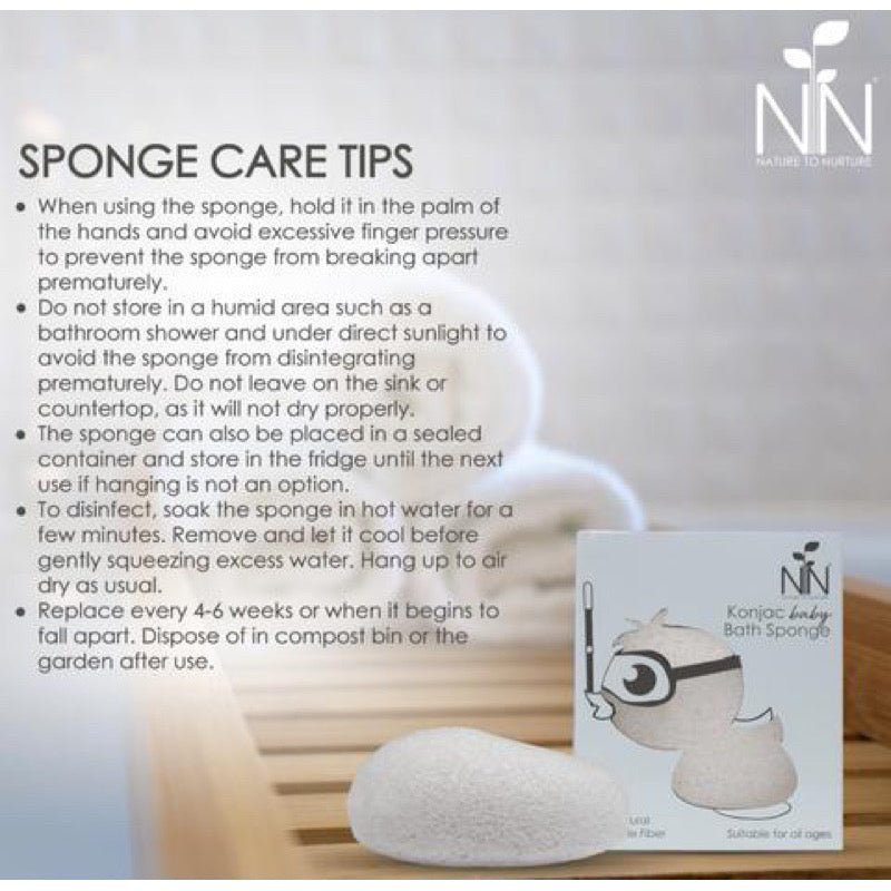 NATURE TO NURTURE KONJAC BABY BATH SPONGE