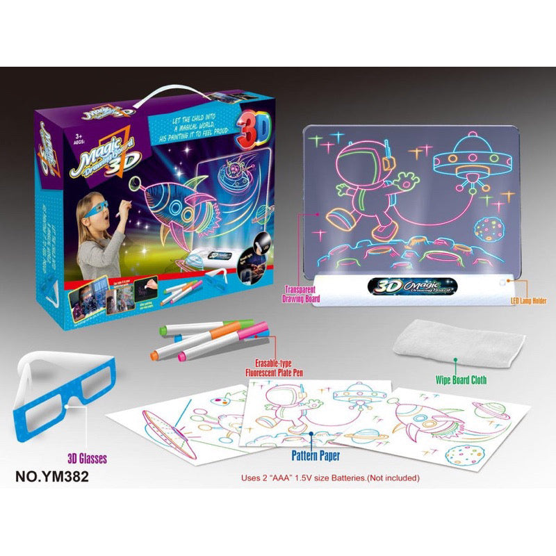 Little Fat Hugs 3D Magic Drawing Board