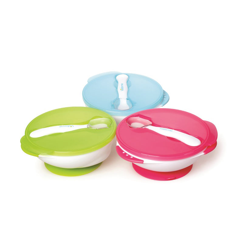 Kidsme Suction Bowl with Ideal Temperature Feeding Spoon Set