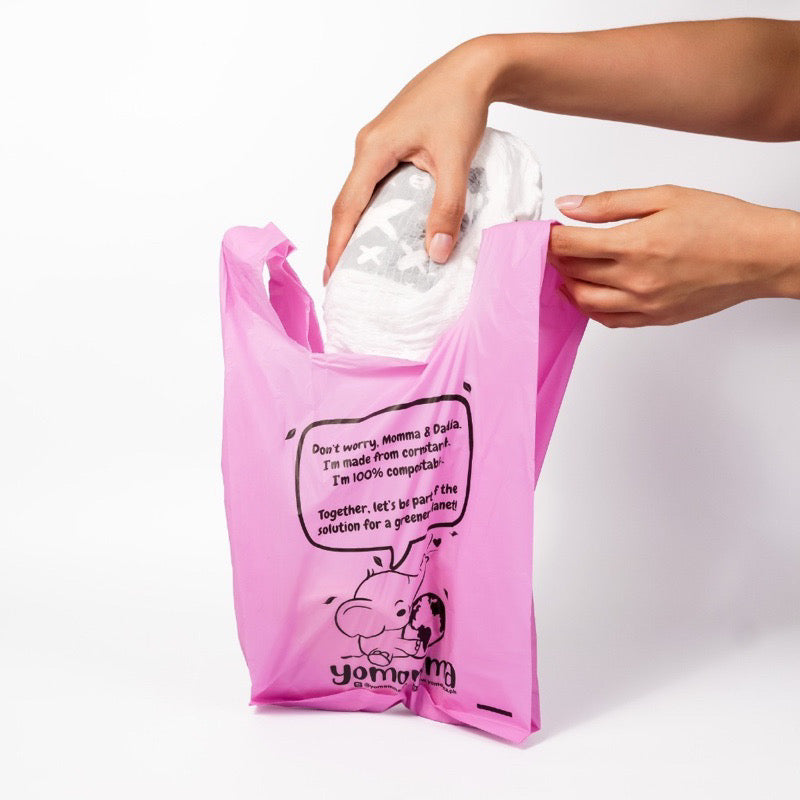 Yomomma 100% Compostable Diaper Bags 70pcs