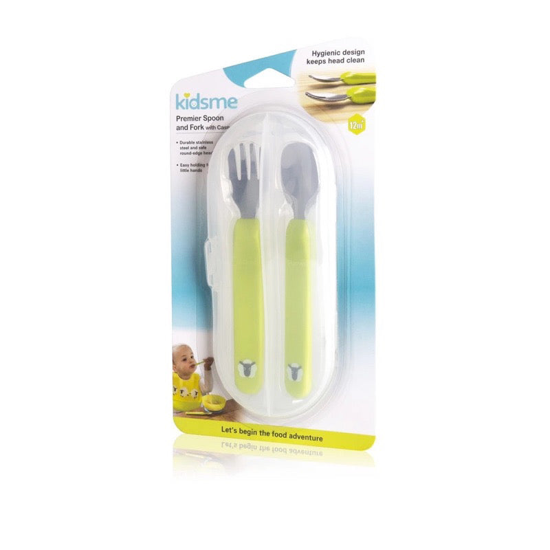 Kidsme Premier Spoon and Fork for Kids with Case