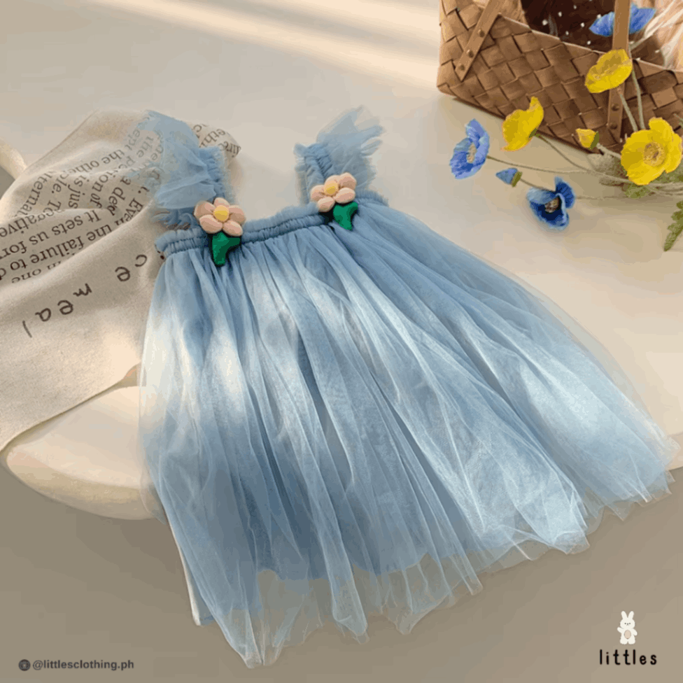 Littles Lily Flower Layered Tutu Dress