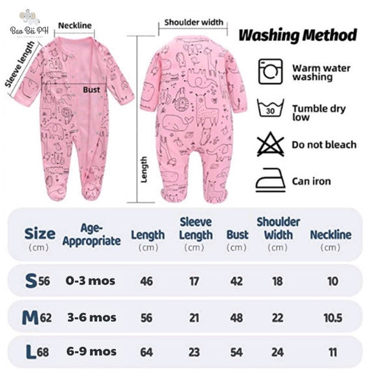 Bao Bei PH Coby Frogsuit with Matching Hat for Newborn Baby 0-3 Months 100% Cotton