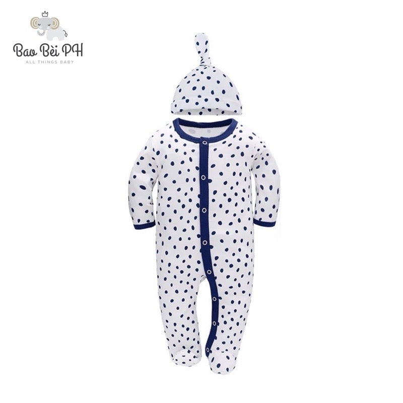 Bao Bei PH Coby Frogsuit with Matching Hat for Newborn Baby 0-3 Months 100% Cotton