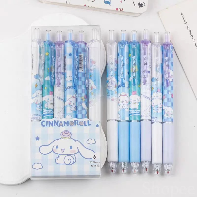 LITTLE FAT HUGS - SANRIO CHARACTER SIGN PEN (SET OF 6)