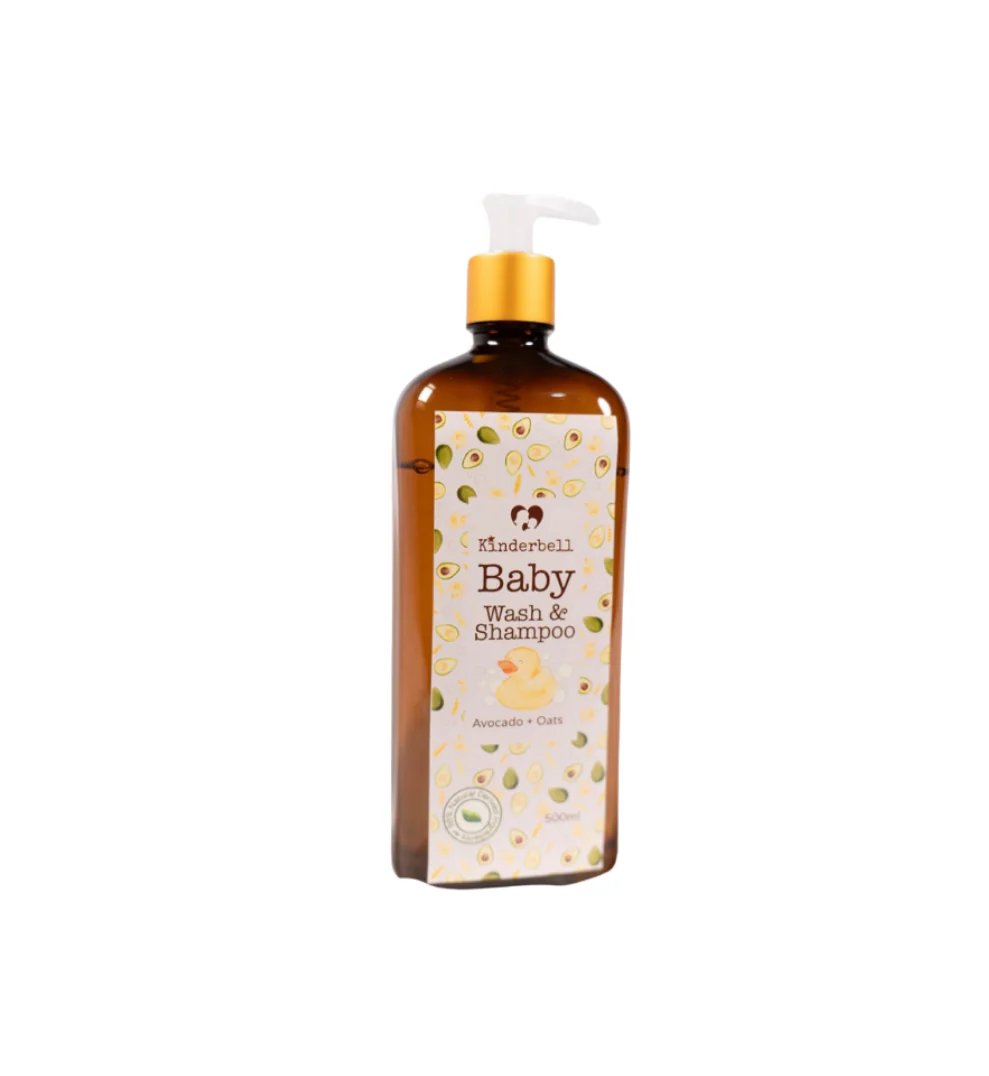 KINDERBELL BABY WASH & SHAMPOO AVOCADO + OATS 500ML