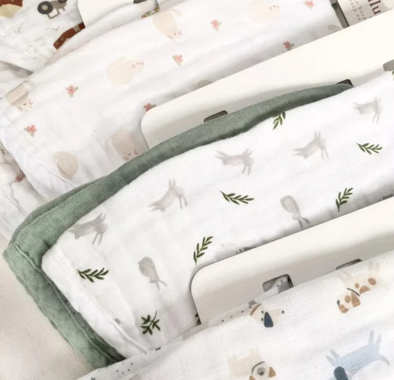 LULUJO COTTON MUSLIN BURP CLOTH (SET OF 2)