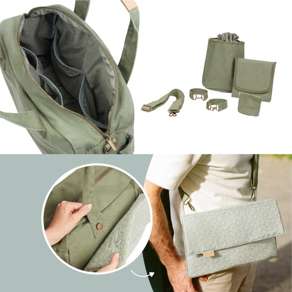 Babymoov Day to Day Abstract Diaper Changing Bag w/ Accessories (Changing mat, detachable pouch)
