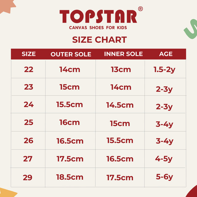 TOPSTAR ERGONOMIC KIDS CANVAS SHOES (MODEL: 5056)