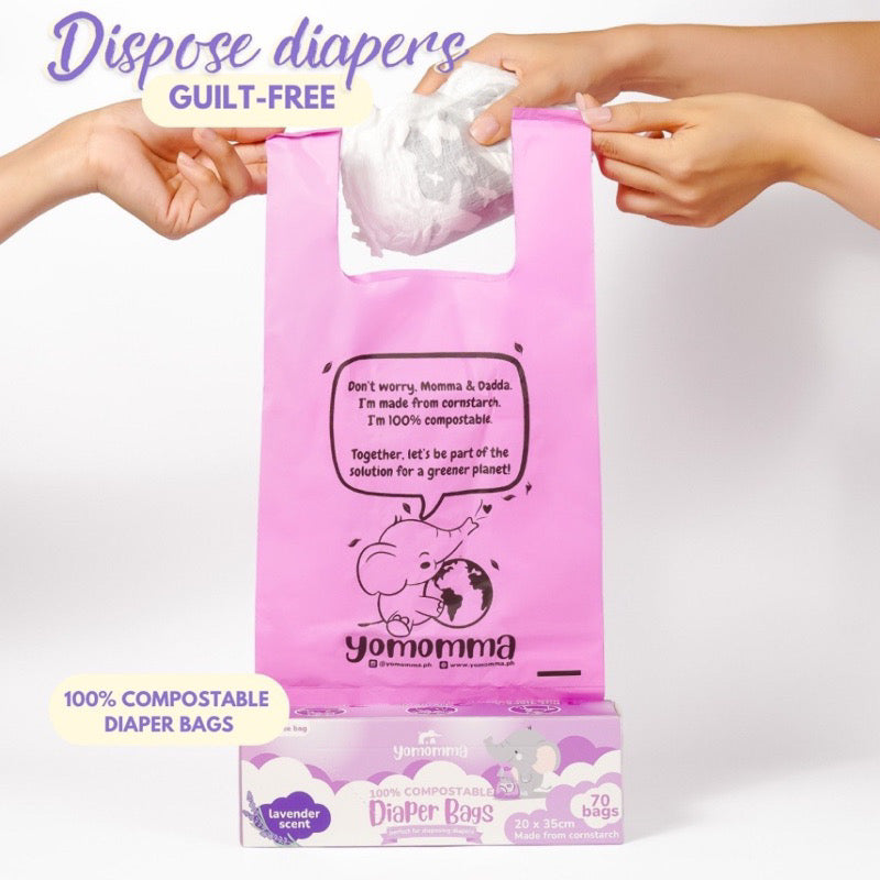 Yomomma 100% Compostable Diaper Bags 70pcs