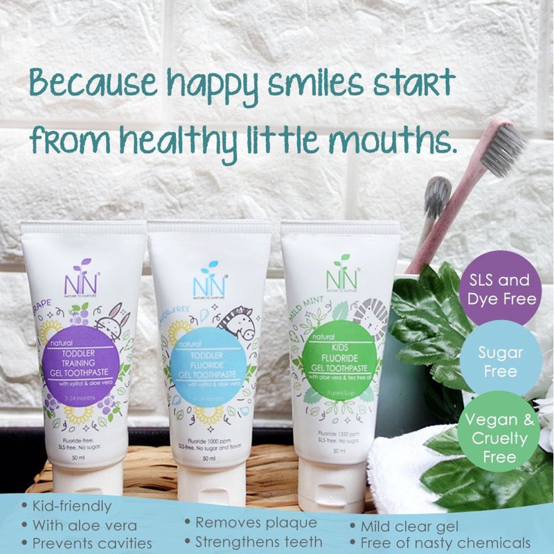 NATURE TO NURTURE KIDS FLUORIDE GEL TOOTHPASTE, 3 YEARS & UP