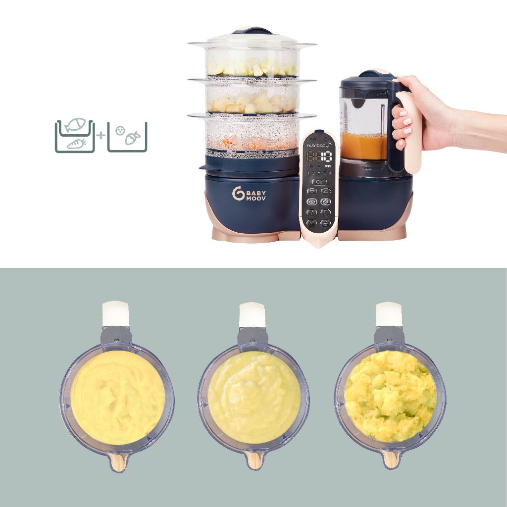 Babymoov Nutribaby+ XL 6-In-1 Large Capacity Multi-Purpose Baby and Adult Food Processor