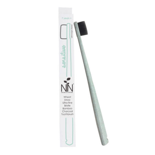 NATURE TO NURTURE WHEAT STRAW ULTRA-FINE BRISTLE BAMBOO CHARCOAL TOOTHBRUSH (7YRS & UP)