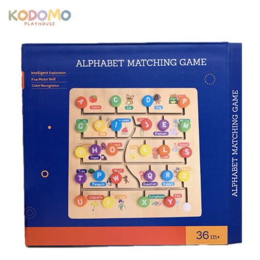 KODOMO PLAYHOUSE  WOODEN ALPHABET MATCHING GAME