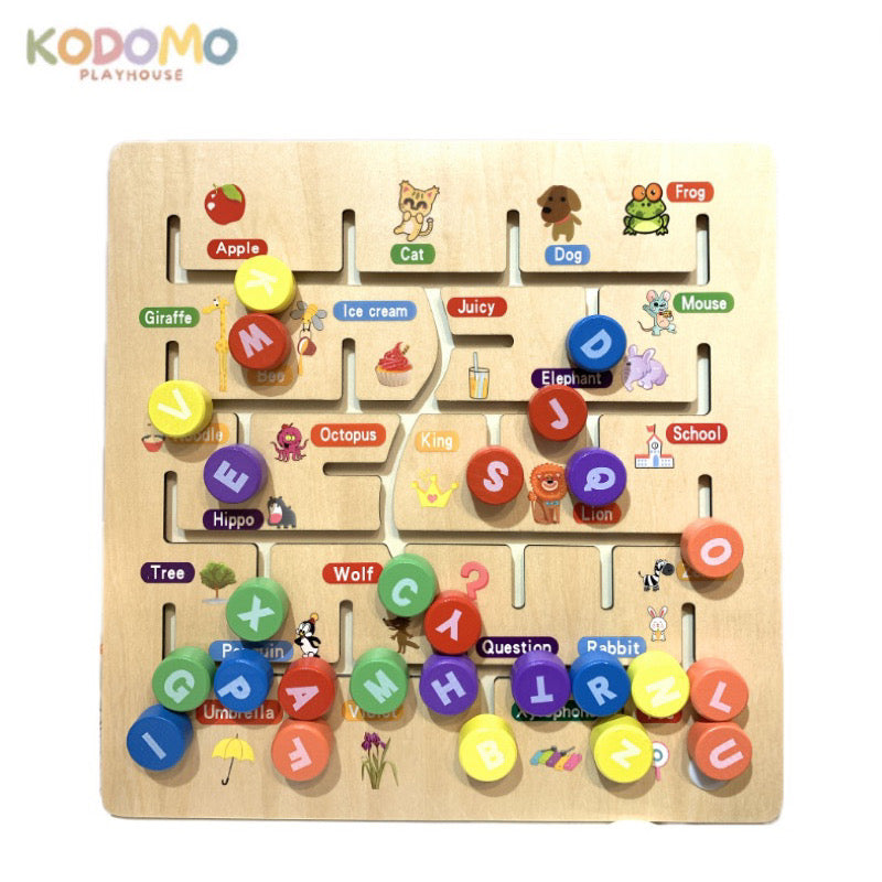 KODOMO PLAYHOUSE WOODEN ALPHABET MATCHING GAME