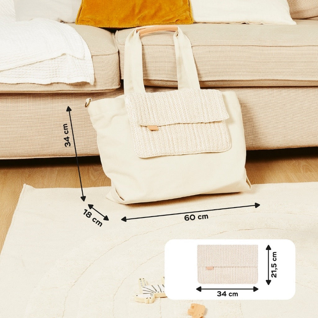 Babymoov Diaper Tote Bag w/ Accessories (Changing mat, pushchair clips and a shoulder strap)