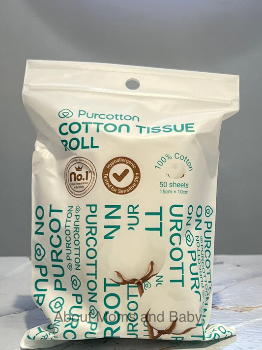 Purcotton Cotton Tissue Roll 50s
