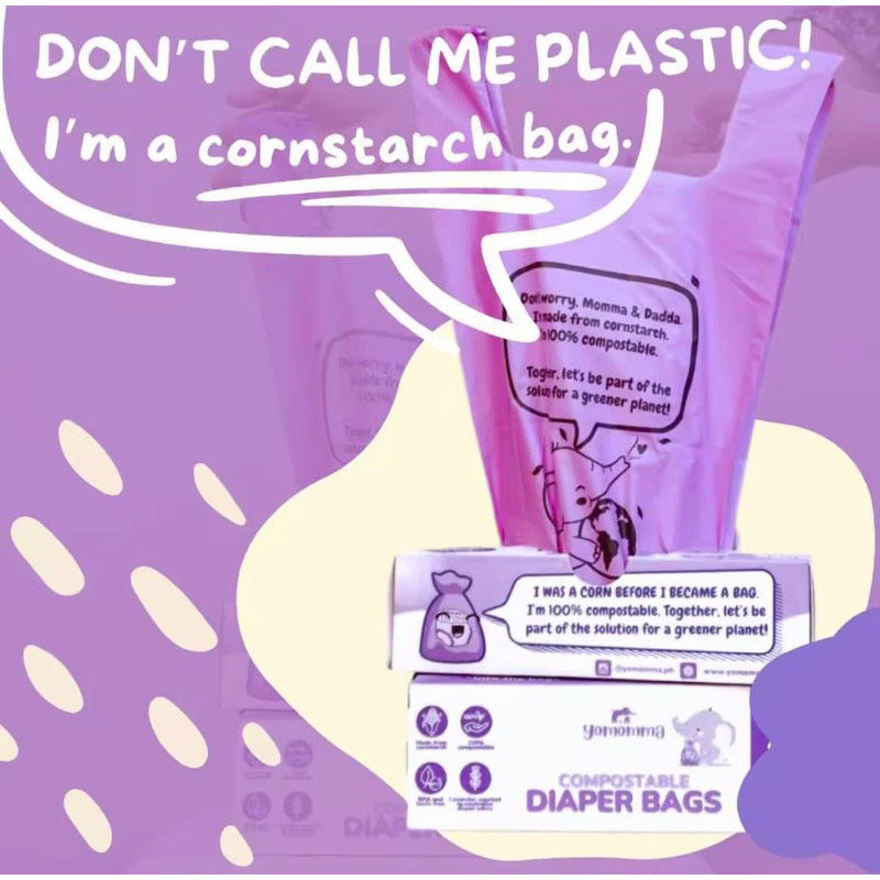 Yomomma 100% Compostable Diaper Bags 70pcs