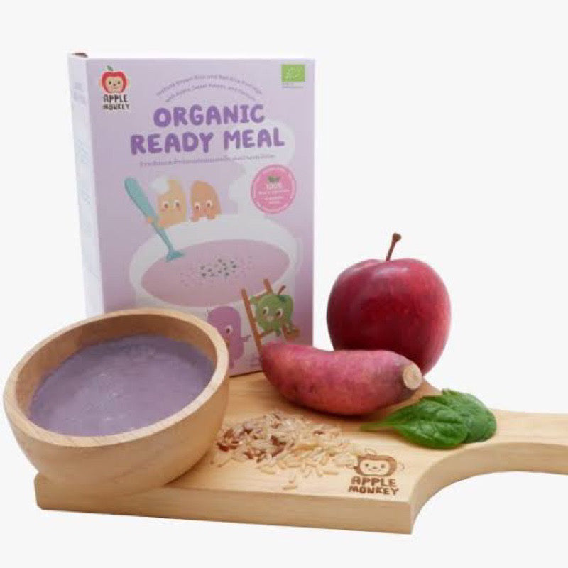 Apple Monkey Organic Ready Meal Brown Rice & Red Rice