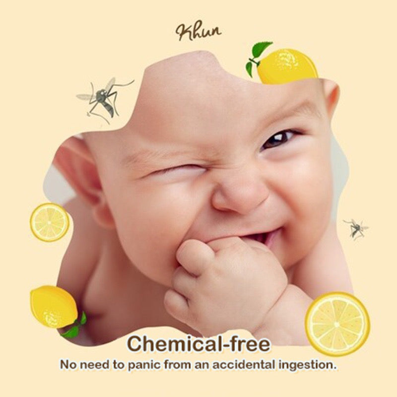 Khun Organic Anti-Mosquito Repellent Body Lotion 50ml -  lemon chemical-free for baby and kids
