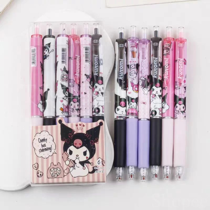 LITTLE FAT HUGS - SANRIO CHARACTER SIGN PEN (SET OF 6)