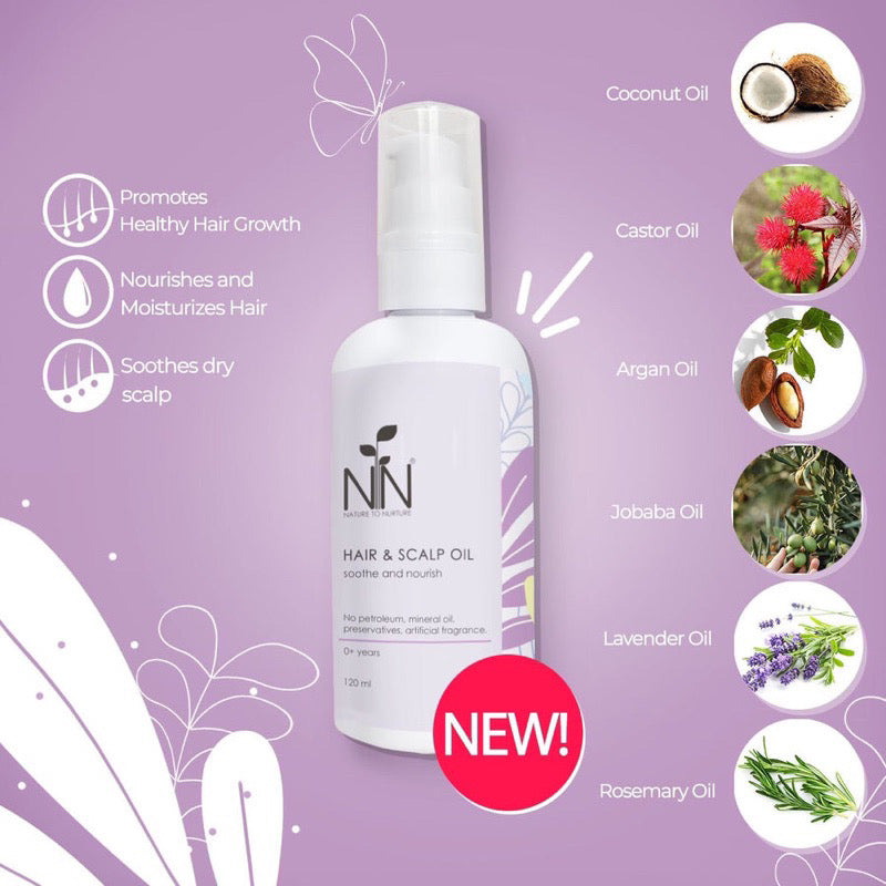 NATURE TO NURTURE HAIR AND SCALP BABY OIL
