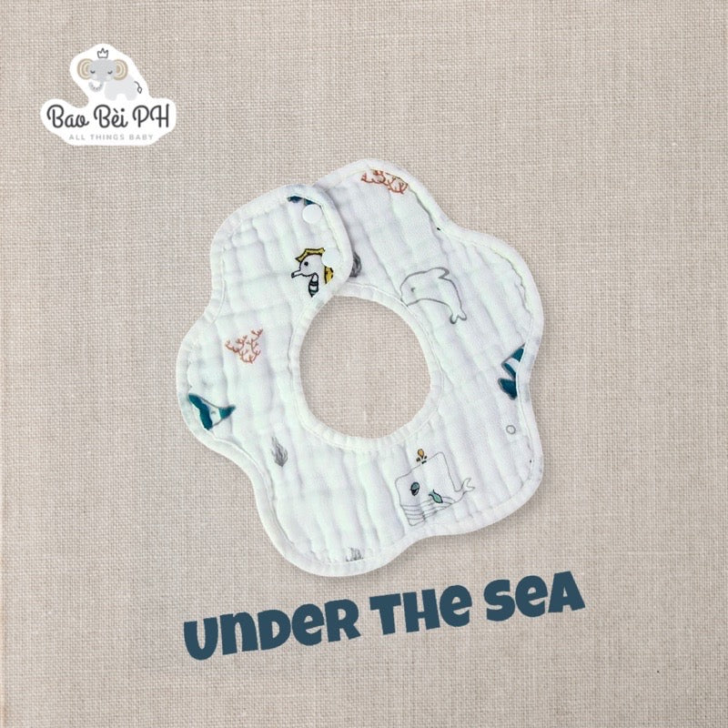 Bao Bei PH Law Petal Rotating Gauze Bib or Towel for Newborn Baby Drool Washcloth with Liner