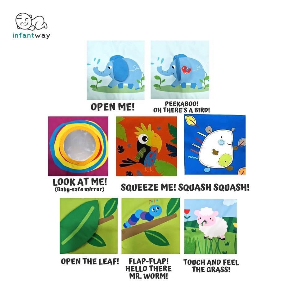 Infantway Visual Training and Activity Clothbook Bumper