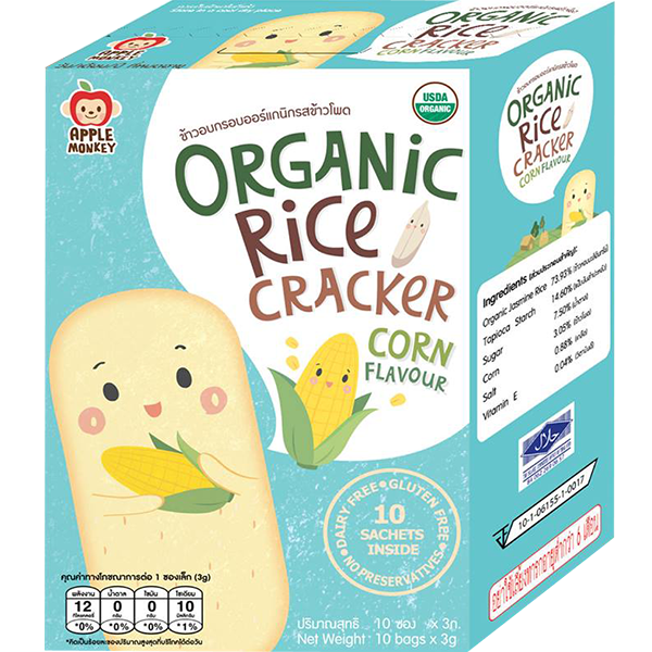Apple Monkey Organic Rice Cracker