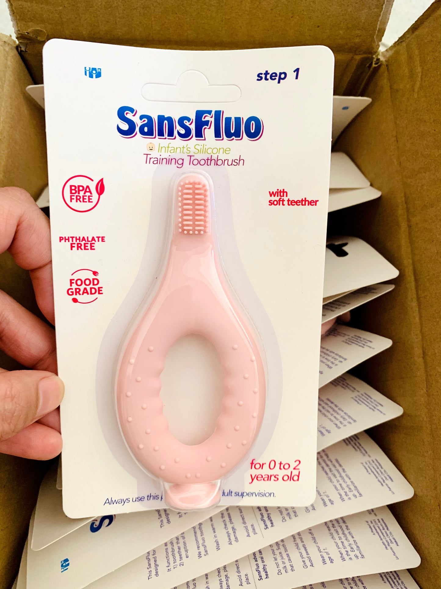 Sansfluo Infant Silicone Training Toothbrush (New)