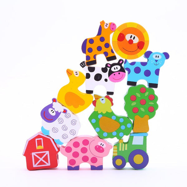 Tooky Toy Lacing Block Farm