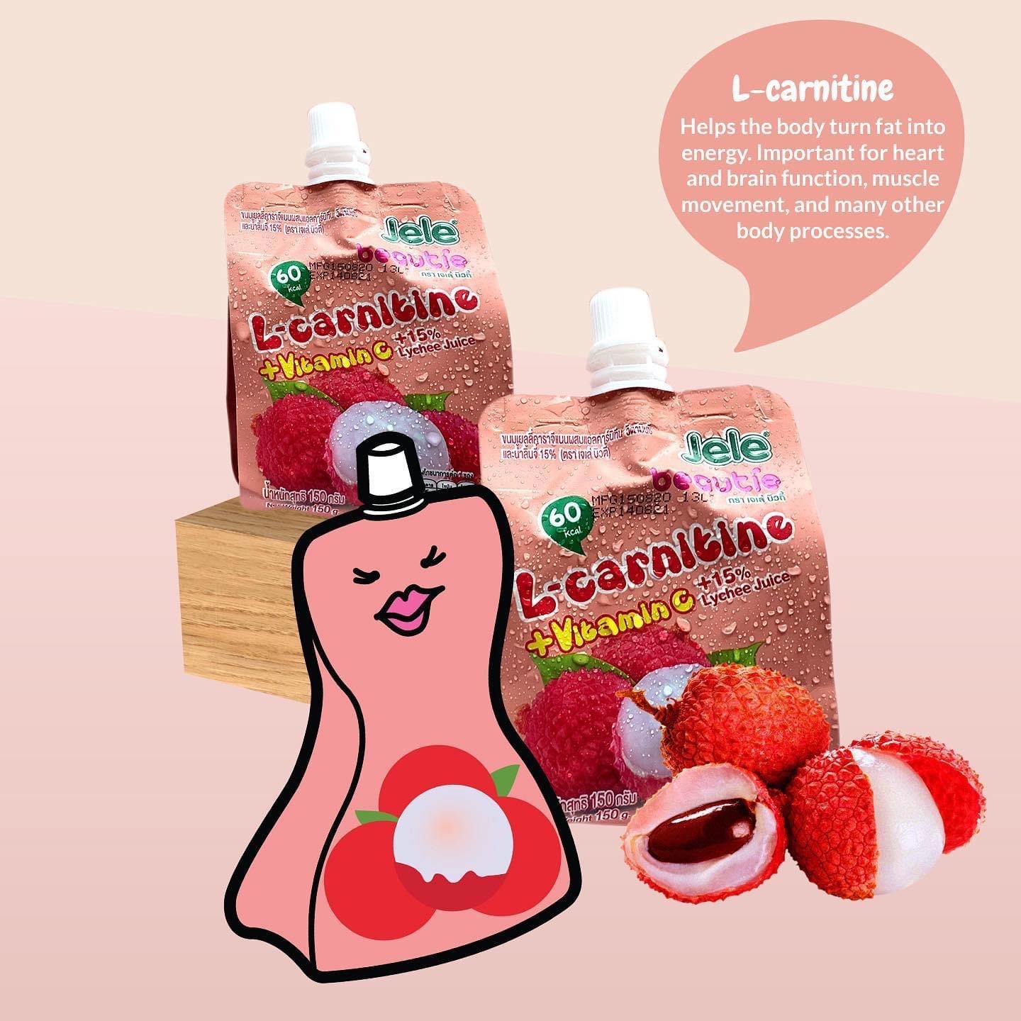 Jele Beautie L Carnitine+ Vitamin C 15% Lychee Juice