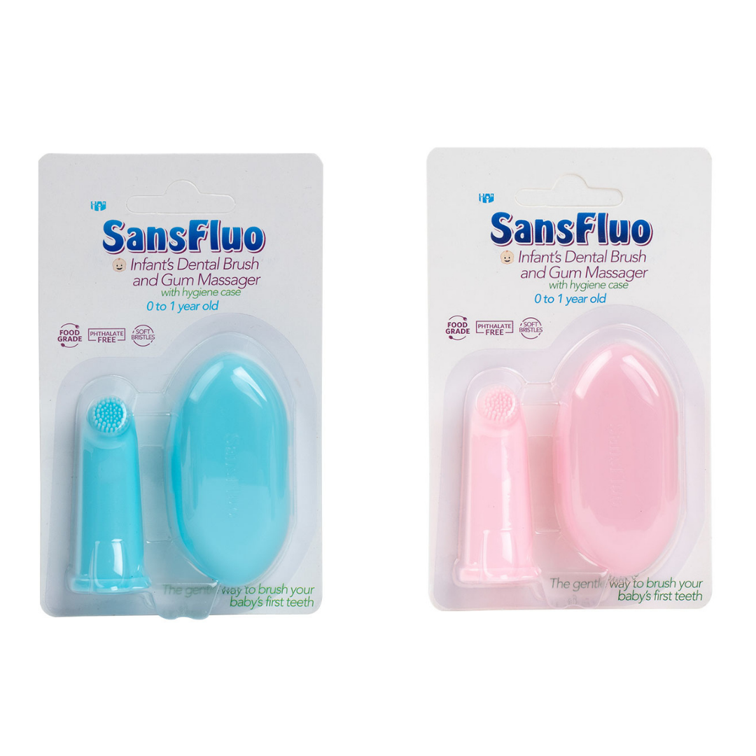 Sansfluo Dental Brush and Gum Massager with Hygiene Case