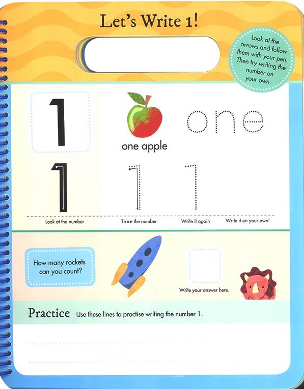 A WIPE-CLEAN LEARNING BOOK-I CAN WRITE 123