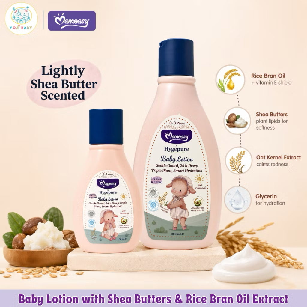 Momeasy x Hygepure Baby Lotion Skin Moisturizer with Shea Butter, Oat Kernel & Rice Bran Oil Baby