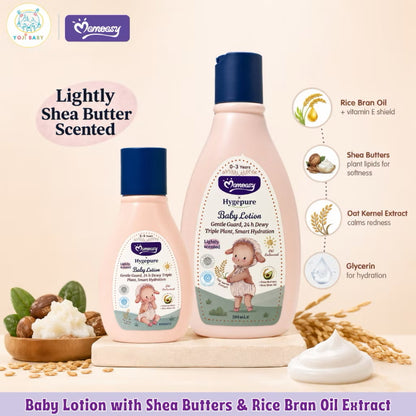 Momeasy x Hygepure Baby Lotion Skin Moisturizer with Shea Butter, Oat Kernel & Rice Bran Oil Baby