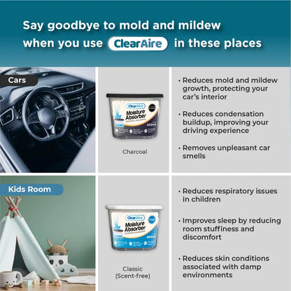 Clearaire Disposable Dehumidifier 500mlx2