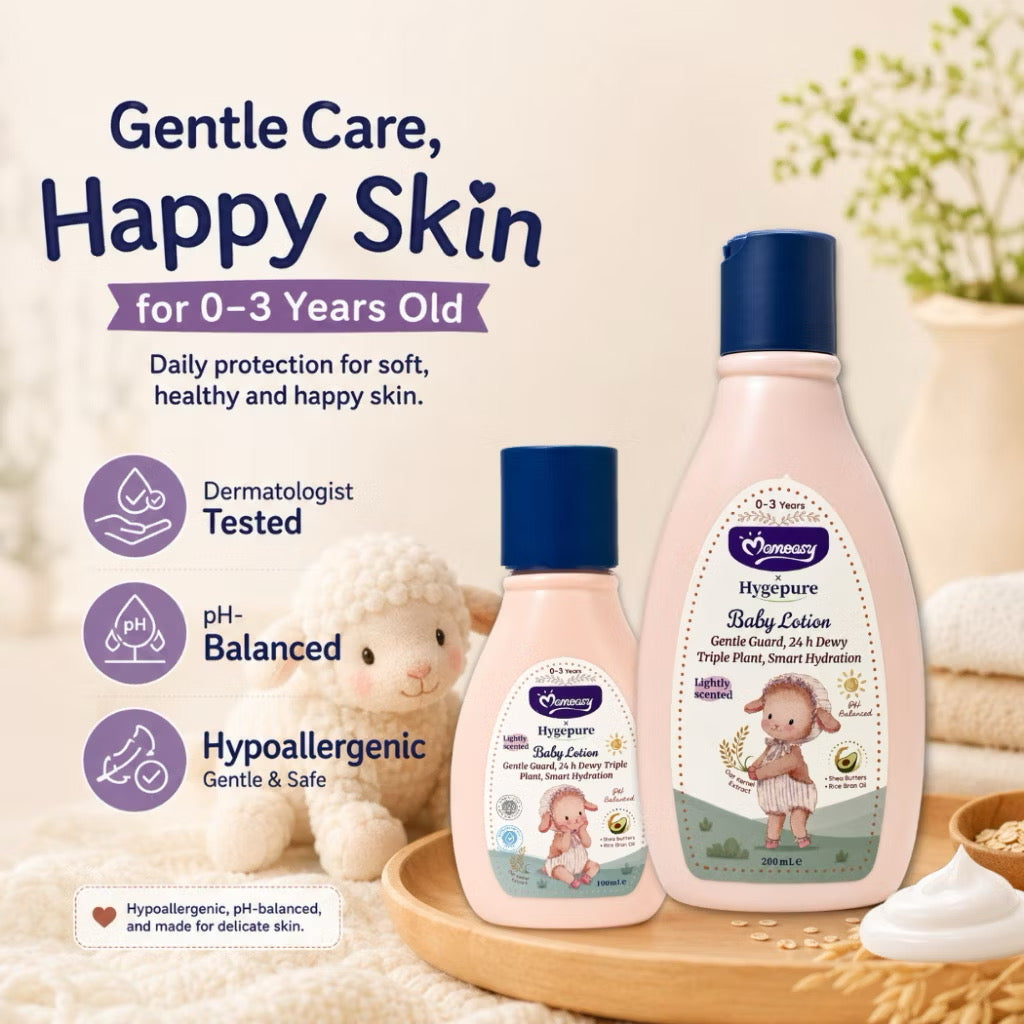 Momeasy x Hygepure Baby Lotion Skin Moisturizer with Shea Butter, Oat Kernel & Rice Bran Oil Baby