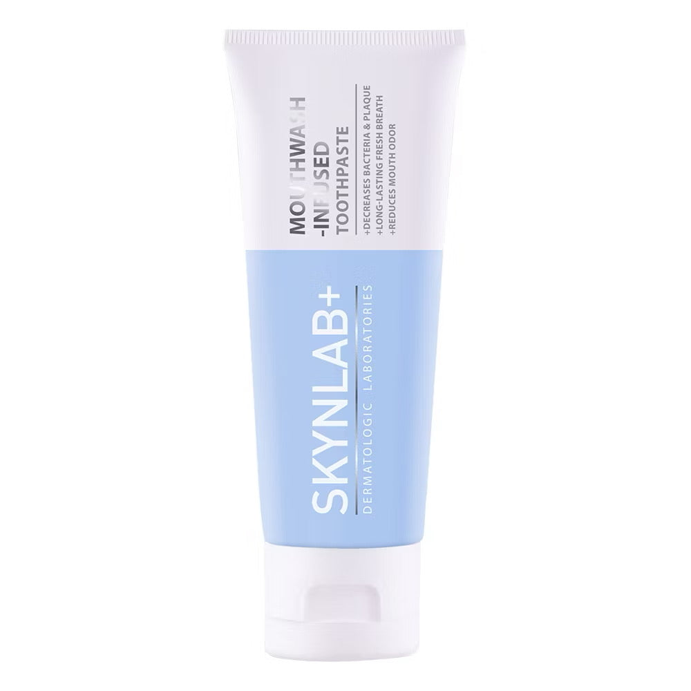 SkynLab 2 in 1 Mouthwash-Infused Toothpaste with Cooling Fresh Scent Bacteria & Plaque Removing